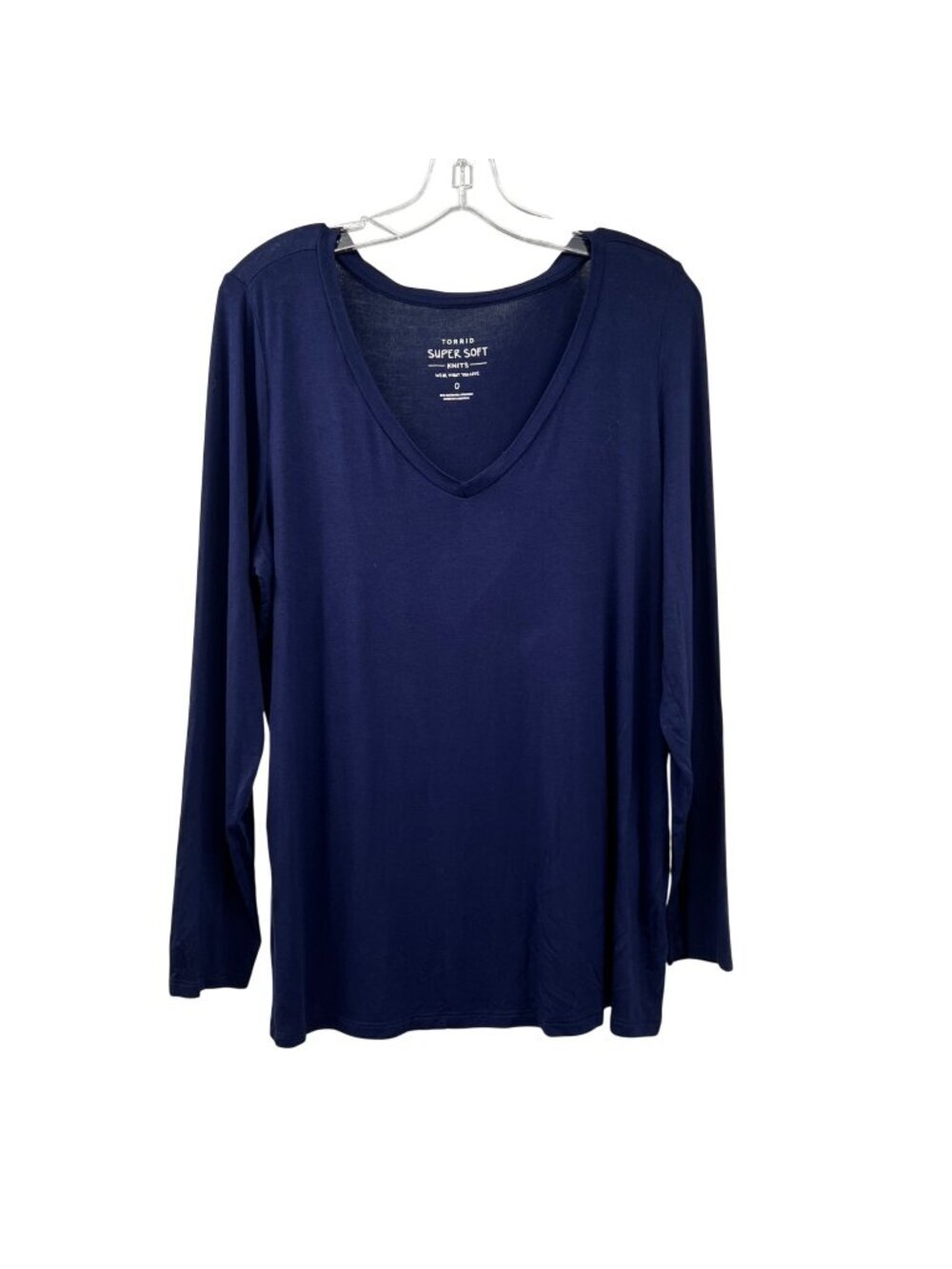 Torrid Womens Long Sleeve Top Super Soft Knit Navy Size 0